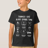Things I Do In My Spare Time Bowling Bowler  Tシャツ (正面)