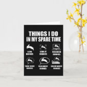 Things I Do In My Spare Time Bunnies Rabbit  カード (黄色い花)