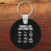 Things I Do In My Spare Time Bunnies Rabbit  キーホルダー (正面)