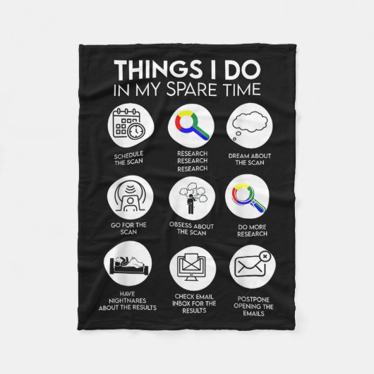 Things I Do In My Spare Time Cancer Patient With S フリースブランケット (正面)