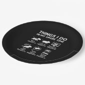 Things I Do In My Spare Time Capybara Funny ペーパープレート (アングル)