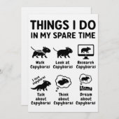 Things I Do In My Spare Time Capybara Funny Pet 招待状 (正面/裏面)