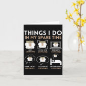 Things I Do In My Spare Time Chipmunk Lover Funny  カード (黄色い花)