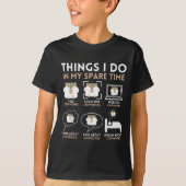Things I Do In My Spare Time Chipmunk Lover Funny Tシャツ (正面)