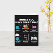 Things I Do In My Spare Time Crochet Knitting Funn カード (黄色い花)