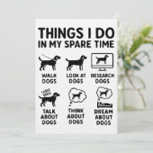 Things I Do In My Spare Time Dogs Funny 招待状 (スタンド正面)