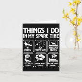 Things I Do In My Spare Time Fishing Boys Funny Fi カード (黄色い花)