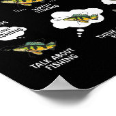 things i do in my spare time fishing funny ポスター (角)