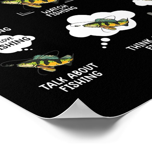 things i do in my spare time fishing funny ポスター (角)