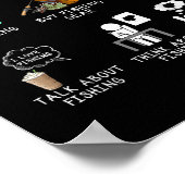 Things I Do In My Spare Time Fishing Rod Funny Fis ポスター (角)