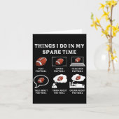 Things I Do In My Spare Time Football Lover Funny カード (黄色い花)