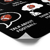 Things I Do In My Spare Time Football Lover Funny  ポスター (角)