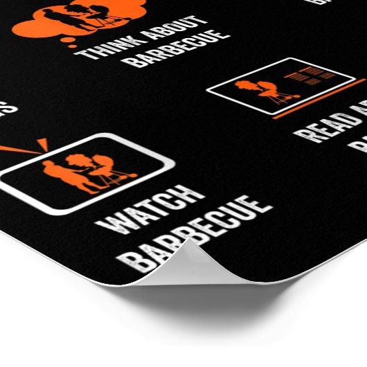 Things I Do In My Spare Time Funny Barbeque Grill ポスター (角)