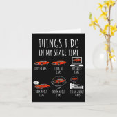 Things I Do In My Spare Time Funny Car Enthusiast カード (黄色い花)