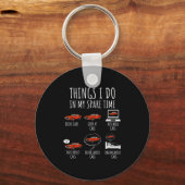 Things I Do In My Spare Time Funny Car Enthusiast  キーホルダー (正面)