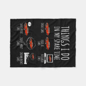 Things I Do In My Spare Time Funny Car Enthusiast フリースブランケット (正面(横))