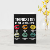Things I Do In My Spare Time Funny Car Guy Car Ent カード (黄色い花)