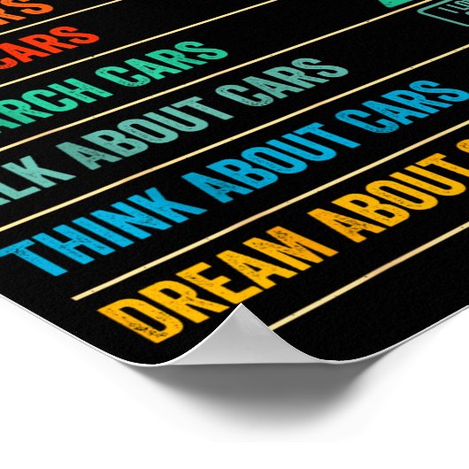 Things I Do In My Spare Time Funny Car Lovers  ポスター (角)