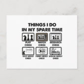 Things I Do In My Spare Time Funny Chess Player  ポストカード (正面)