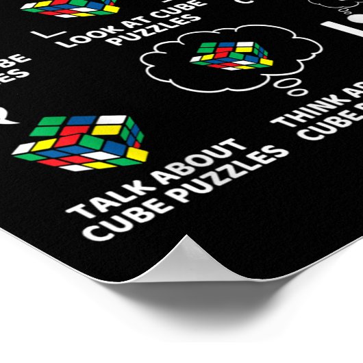 Things I Do In My Spare Time Funny Cube Puzzle Spe ポスター (角)