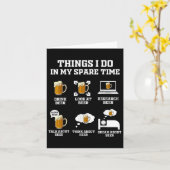 Things I Do In My Spare Time Funny Enthusiast Beer カード (黄色い花)