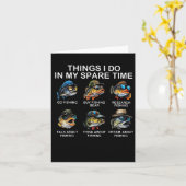 Things I Do In My Spare Time Funny Fishing  カード (黄色い花)