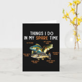 Things I Do In My Spare Time Funny Fishing Things カード (黄色い花)