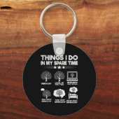Things I Do In My Spare Time Funny Genealogy  キーホルダー (正面)