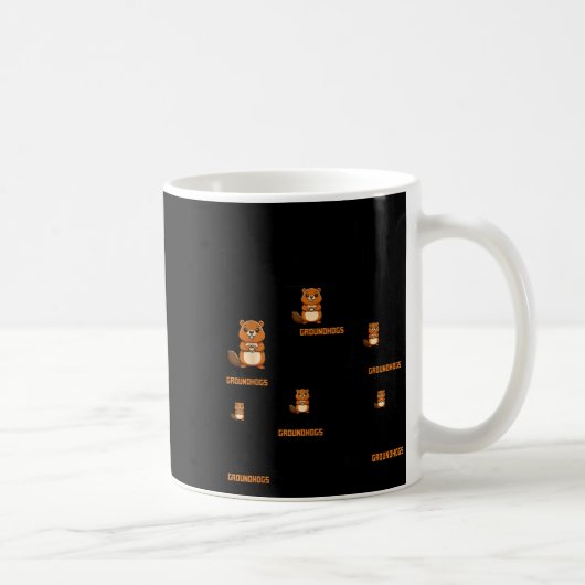 Things I Do In My Spare Time Funny Groundhog Day  コーヒーマグカップ (右)