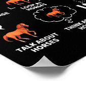 Things I Do In My Spare Time Funny Horse Lover Equ ポスター (角)