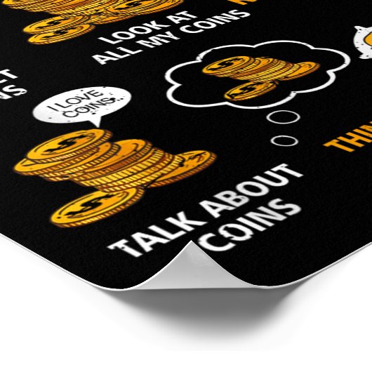 Things I Do In My Spare Time Funny Numismatics Coi ポスター (角)