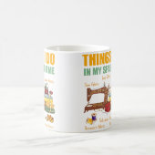 Things I Do In My Spare Time Funny Quilter Sewing  コーヒーマグカップ (中央)