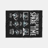 Things I Do In My Spare Time Funny Titanic フリースブランケット (正面(横))