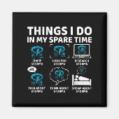 Things I Do In My Spare Time Funny Tornado Chaser  マグネット (正面)