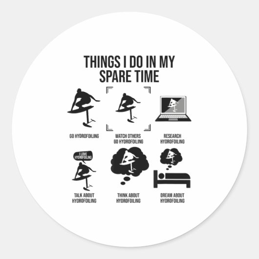 Things I Do In My Spare Time - Hydrofoiling  ラウンドシール (正面)