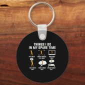 Things I Do In My Spare Time Play Golf  キーホルダー (正面)