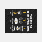 Things I Do In My Spare Time Play Golf  フリースブランケット (正面(横))