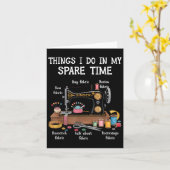 Things I Do In My Spare Time Sewing Machine Quilti カード (黄色い花)