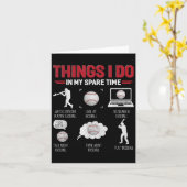 Things I Do In My Spare Time Shirt Funny Baseball  カード (黄色い花)