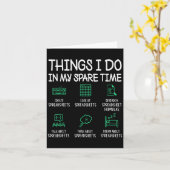 Things I Do In My Spare Time Spreadsheets Accounta カード (黄色い花)