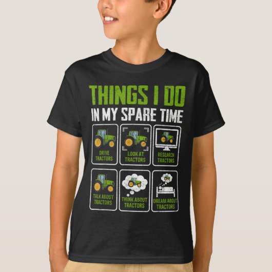 Things I Do In My Spare Time Tractor Lovers Tシャツ (正面)