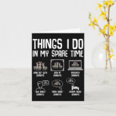 Things I Do In My Spare Time Women Men Kids  カード (黄色い花)