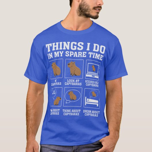 Things I Do In My Spareime Capybara Funny Capybara Tシャツ (正面)