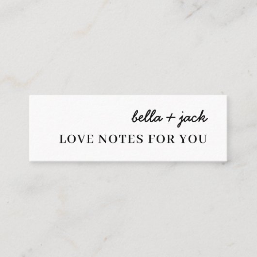 Things I Love About You Romantic Design スキニー名刺 (正面)