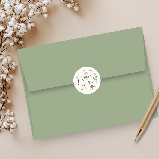 Things I Love Gift Exchange Stickers ラウンドシール