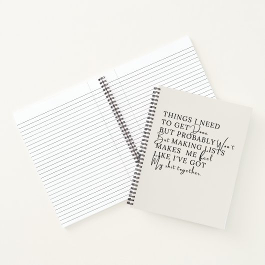 Things I need To Get Done But Probably Won't  ノートブック (内部)