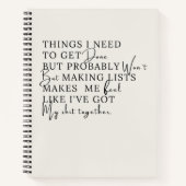 Things I need To Get Done But Probably Won't  ノートブック (正面)
