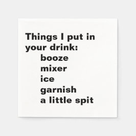 Things I Put In Your Drink Cocktail スタンダードカクテルナプキン
