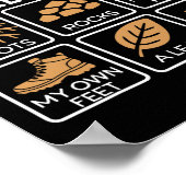 Things I Trip On While Hiking Roots Rocks Trekking ポスター (角)