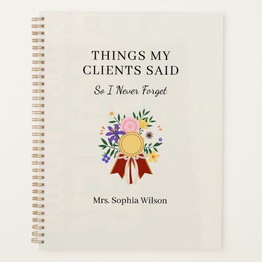 Things My Clients Said Funny Nurse Personalized  プランナー手帳 (正面)